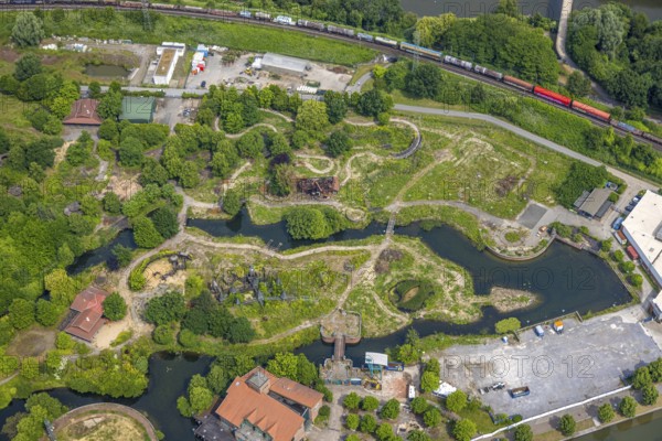 Aerial view, adventure playground in Westfield Centro shopping centre Neue Mitte, Oberhausen, Ruhr
