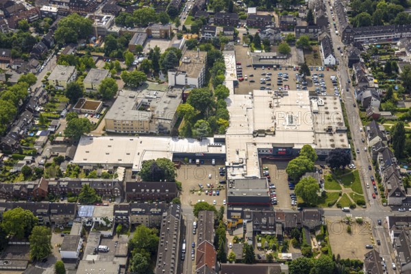 Aerial view, furniture store XXXLutz Rück, Abendfrieden Service GmbH Seniorenzentrum, Oberhausen,