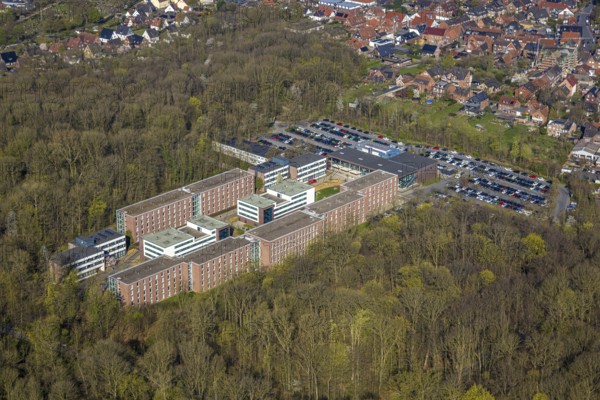 Aerial photograph, North Rhine-Westphalia School of Finance, at Nordkirchen Castle, Nordkirchen,