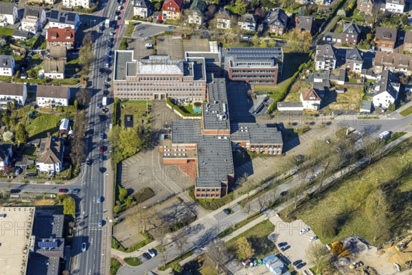Aerial photo, Lippe Berufskolleg Lünen, Lünen, Ruhr area, North Rhine-Westphalia, Germany,