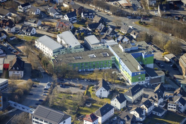 Aerial view, GFO Kliniken Südwestfalen - St. Josefs-Hospital Lennestadt Allgemeinkrankenhaus und