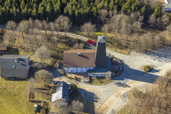 Aerial photo, Rhein-Weser-Turm, restaurant and mountain inn with observation tower, Oberhundem,
