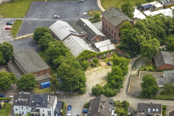 Aerial view, area former colliery Unser Fritz, artist colliery Unser Fritz 2/3, shaft 3, Unser