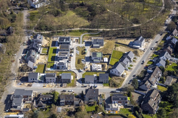 Aerial photo, SEG Herne construction site with new building Schäferstraße Am Stadtgarten,