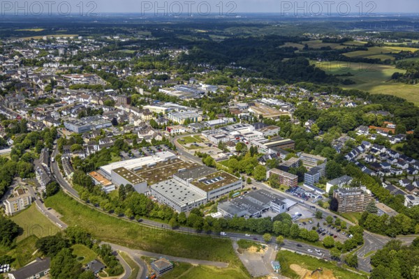 Aerial view, local view residential area at Südring and Parkstraße, Wilhelm Schlechtendahl und