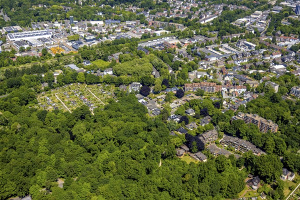 Aerial view, residential area between Nordring and Lüdemannsweg with allotment garden association