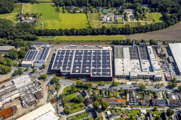 Aerial view, industrial estate Beisenstraße factory premises C.Jul. Herbertz GmbH - Swiss-Commerce