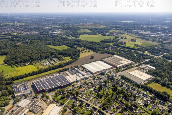 Aerial view, industrial estate Beisenstraße factory premises C.Jul. Herbertz GmbH - Swiss-Commerce