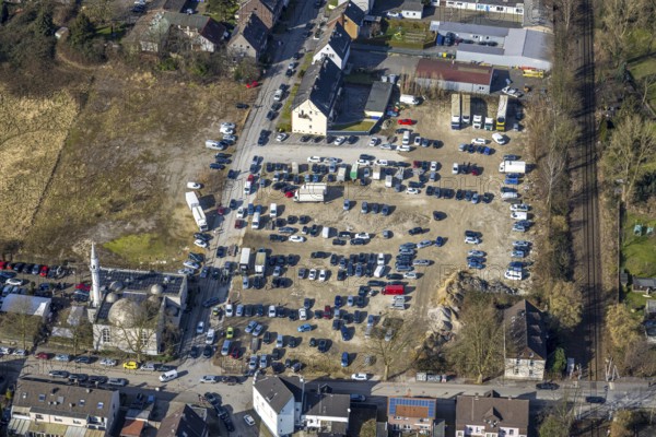 Aerial view, Mosque DITIB- Turkish Islamic Community of Gladbeck, Wielandstraße corner Bramsfeld,
