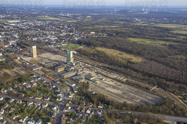 Aerial view, former DSK Lippe Westerholt mine, new neighbourhood for climate-friendly working and
