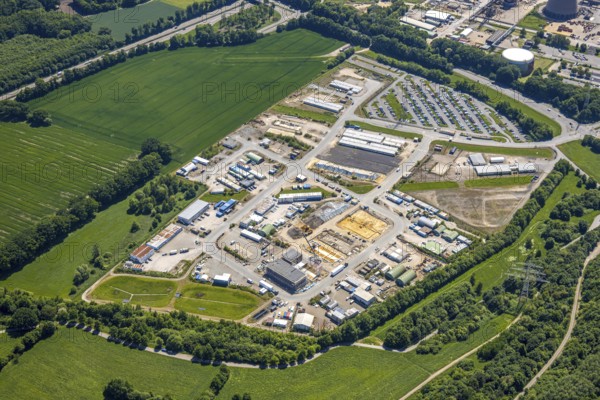 Aerial view, Ruhr Oil Refinery Scholven with BP Scholven North Extension, Scholven, Gelsenkirchen,