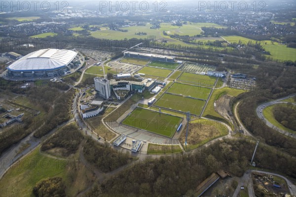 Aerial view, Bundesliga stadium Veltins-Arena of FC Schalke 04, also Arena AufSchalke football