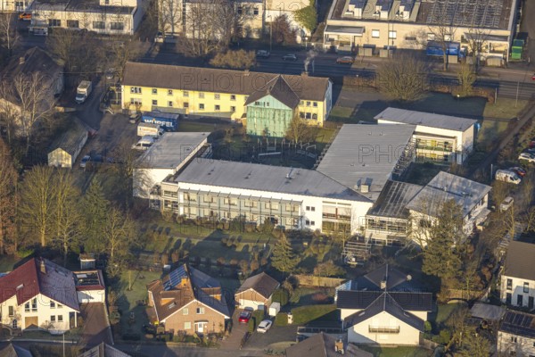 Aerial view, social counselling centre of the Evangelische Perthes-Stiftung e.V., non-profit