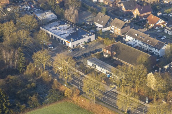 Aerial view, residential area Heessener Straße from Seeburger Straße to An der Mattenbecke with