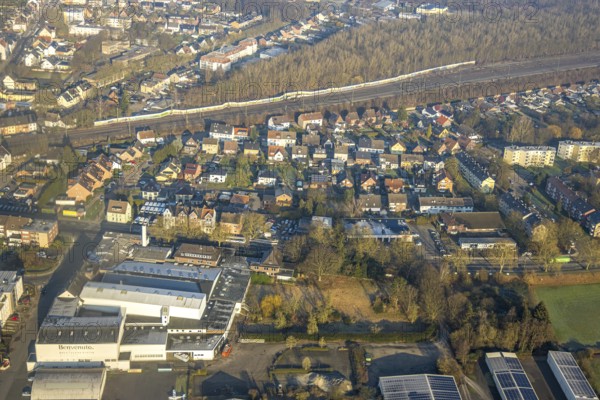 Aerial view, residential area Heessener Straße from Seeburger Straße to An der Mattenbecke with