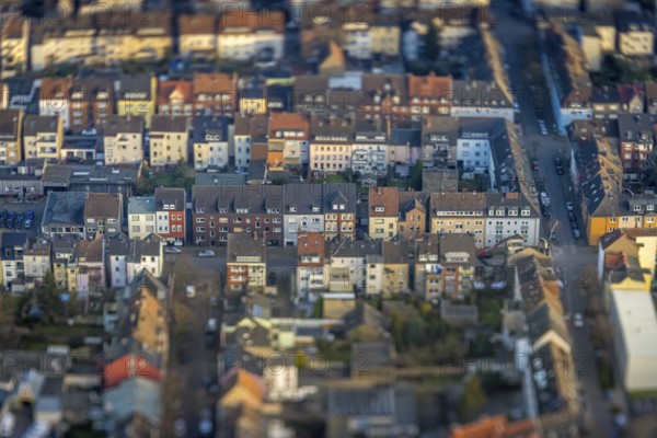 ATTENTION Photos with partial blurring created by tilt technique on the lens side, aerial view,