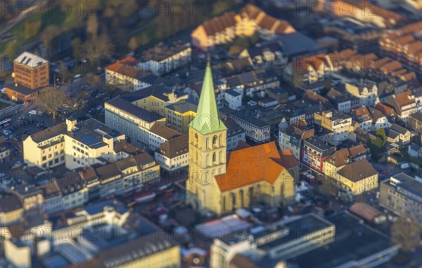 ATTENTION Photos with partial blurring created by tilt technique on the lens side, aerial view, St.