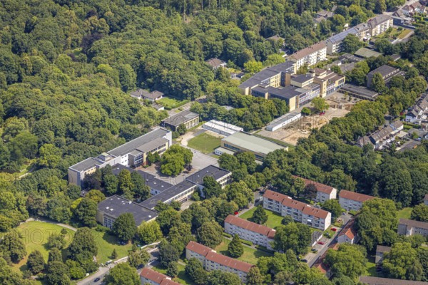 Aerial view, Europaschule Krupp Gymnasium and Rudolf-Römer-Sternwarte, Heinrich-Heine-Gesamtschule