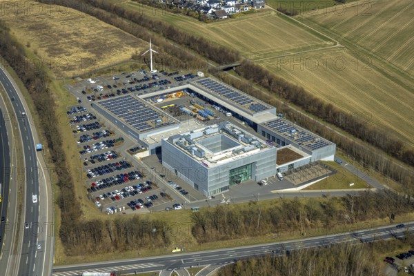 Aerial photo, T3E Logistik GmbH Logistikdienst and ENERVIE - Südwestfalen Energie und Wasser AG, on