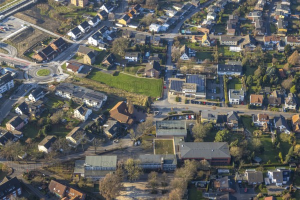 Aerial view, planned local transport connection with stop in Westtünnen, construction site at