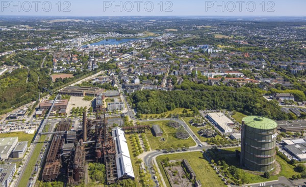 Aerial view, Phoenix-West, Phoenix-East, Phoenix Lake, Hörde, former steelworks site, Dortmund,