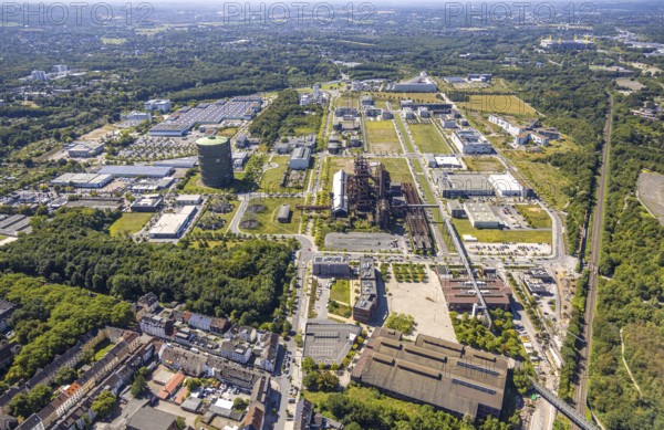 Aerial view, Phoenix-West, Phoenix-East, Phoenix Lake, Hörde, former steelworks site, Dortmund,