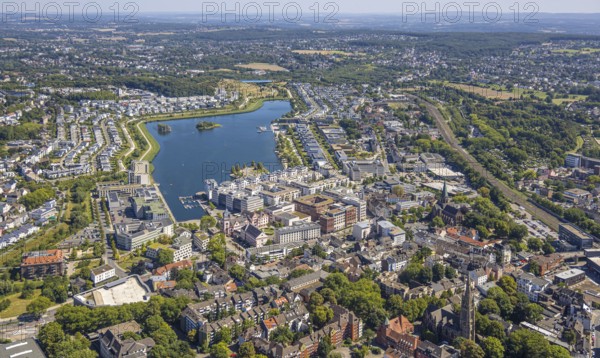 Aerial view, Phoenix-West, Phoenix-East, Phoenix Lake, Hörde, former steelworks site, Dortmund,