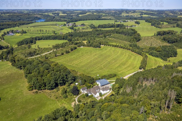 Aerial view, social institution meeting centre Haus Petra in Johanneswerk Wohnverbund Oberes