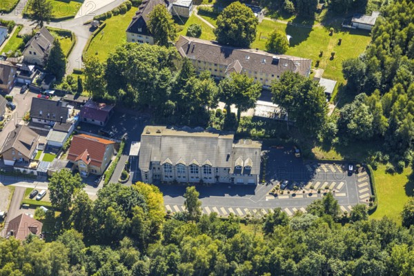 Aerial view, evang. Johanneswerk Waldheimat, Am Stade, Evangeliumschristen-Baptisten-Brüdergemeinde
