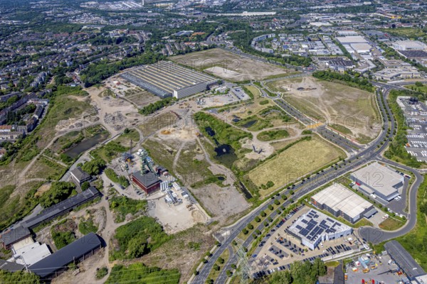 Aerial view, new construction area Stadtquartier Essen 51, Helenenstraße, Berthold-Beitz-Boulevard,