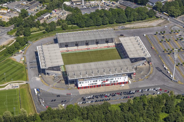 Aerial view, Stadion an der Hafenstraße, Rot-Weiß Essen football stadium, Hafenstraße and