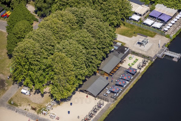 Aerial view, bathing area Seaside Beach, Freiherr-vom-Stein-Straße, outdoor pool and lido Lake