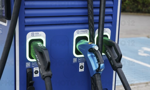Charging station with charging plugs at ARAl Pulse, Blankenfelde, 26/08/2025, Berlin, Berlin,