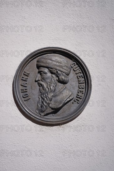Image of Johann Gutenberg, letterpress, inventor, invention, book, publication, printing,