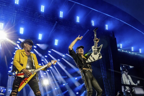 Rudolf Schenker (guitarist) and Klaus Meine (singer) of the band Scorpions live on 60 Years