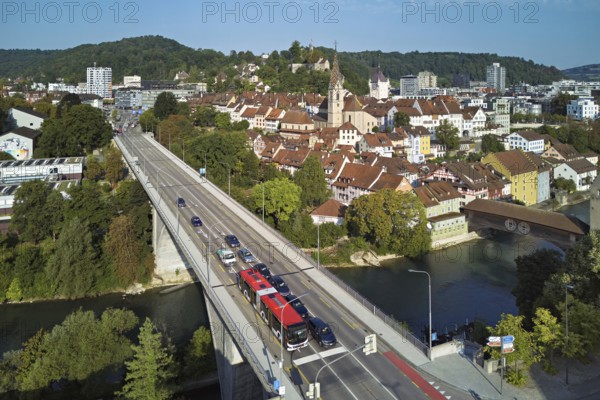 View of the old town with the parish church of Maria Himmelfahrt, in the foreground the high