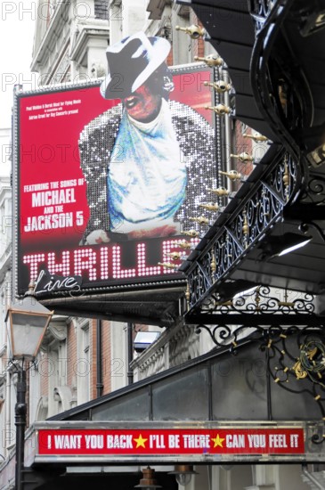 London, England, Great Britain, Europe, advert for a Michael Jackson show with eye-catching