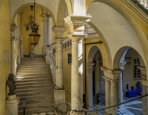 Scenery inside the University of Genoa, the capital of the italian region of Liguria