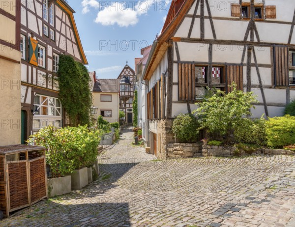 Sunny impression of Bad Wimpfen, a historic spa town in the district of Heilbronn in Southern