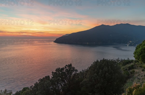 Evening scenery around Moneglia, a comune (municipality) in the Metropolitan City of Genoa in the