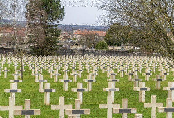 Impression around the military cemetery in Verdun, a large city in the Meuse department in Grand