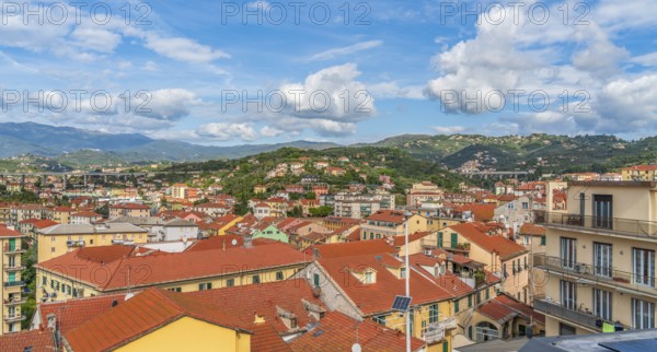 Scenery around Porto Maurizio in Oneglia, a former town in northern Italy on the Ligurian coast, in