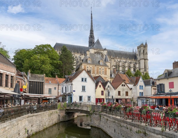 Impression of Amiens, a city and commune in northern France. It is the capital of the Somme