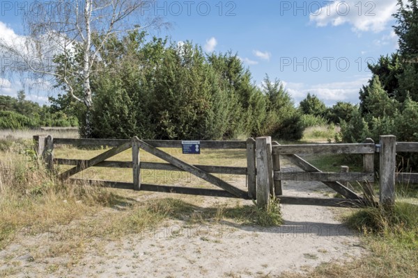Entrance to the Buurserzand nature reserve, province of Oberjissel, Haaksbergen, Netherlands