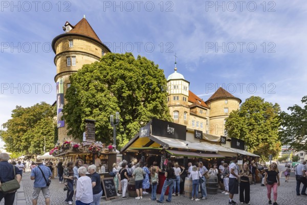 Stuttgart Wine Village, wine festival in front of the Old Palace on Schillerplatz and Marktplatz in