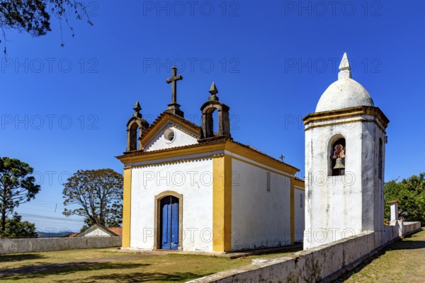 Historic 18th-century church with separate bell tower in Ouro Preto city, Ouro Preto, Minas Gerais,