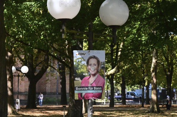 CDU politician Nicole Bonnie. Posters for the North Rhine-Westphalia municipal election campaign in
