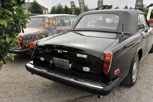 Rear view of an elegant, classic Rolls-Royce convertible, Retro Classics meets Baroque,