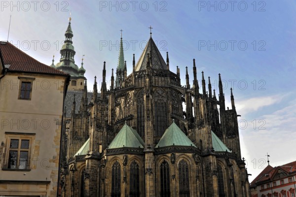 St Vitus or St Vitus Cathedral, Hradcany, Prague, Czech Republic, Europe, Impressive Gothic