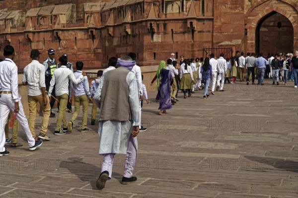 Red Fort, Agra, Uttar Pradesh, India, Group of people walking inside a fort, Jodhpur, Rajasthan,